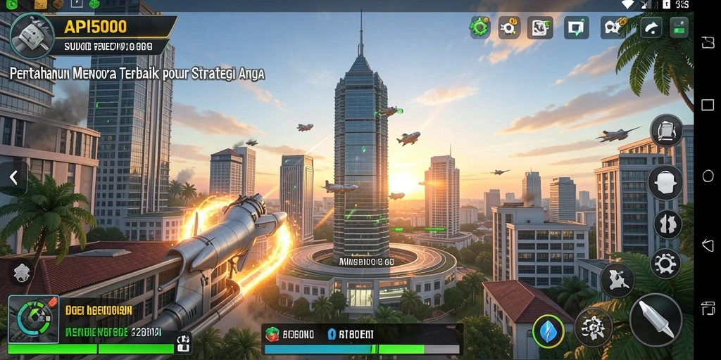 Tampilan gameplay menakjubkan dari API5000 dalam Tower Defense.