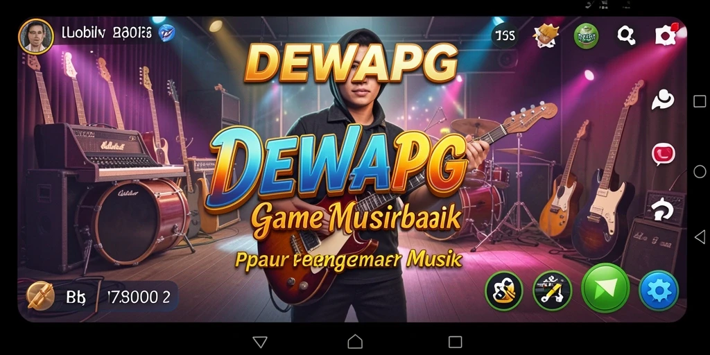 Screenshot DEWAPG menunjukkan pemain menikmati permainan musik yang menyenangkan.