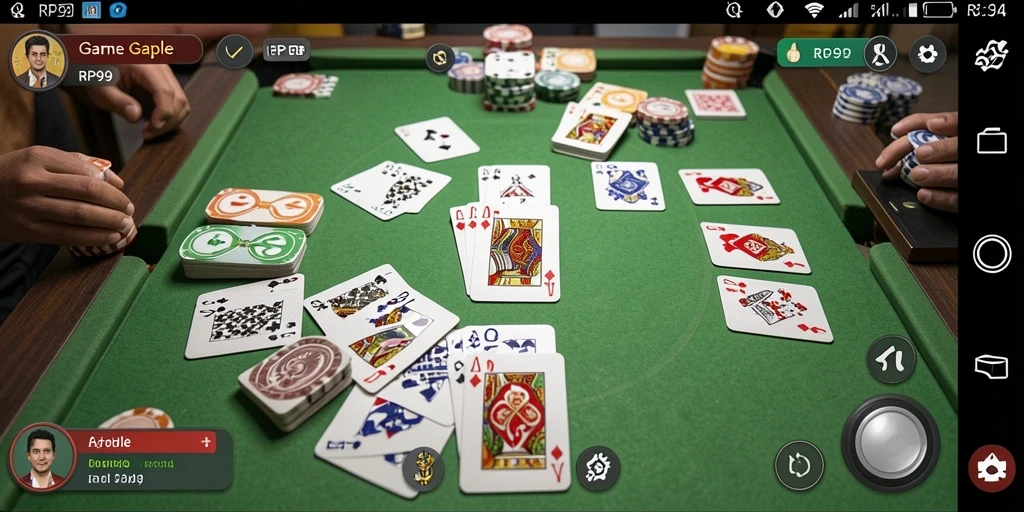 Screenshot gameplay Gaple yang seru dan mengasyikkan.