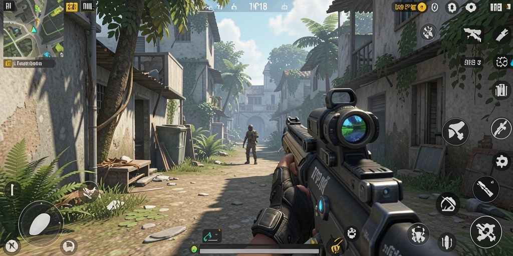 Tampilan gameplay seru dalam TKP188 dengan aksi tembak-menembak.