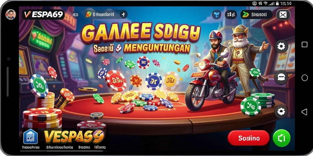 Screenshot VESPA69 yang menampilkan gameplay Kasino yang menarik.